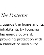  ALEXAVIER The Protector …guards the home and its inhabitants by focusing his energy outward, providing protection with a blanket of invisibility. 